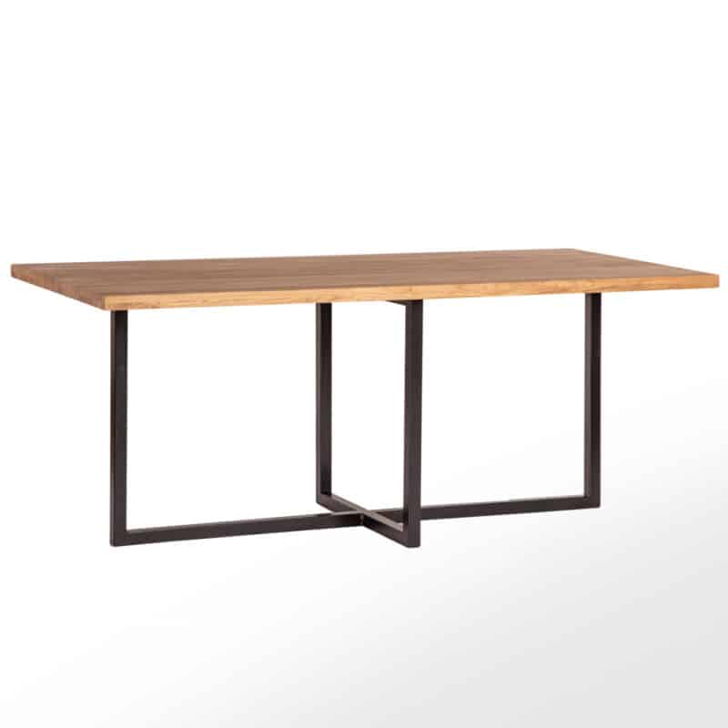 Drewniany stół VELUM z metalowymi nogami