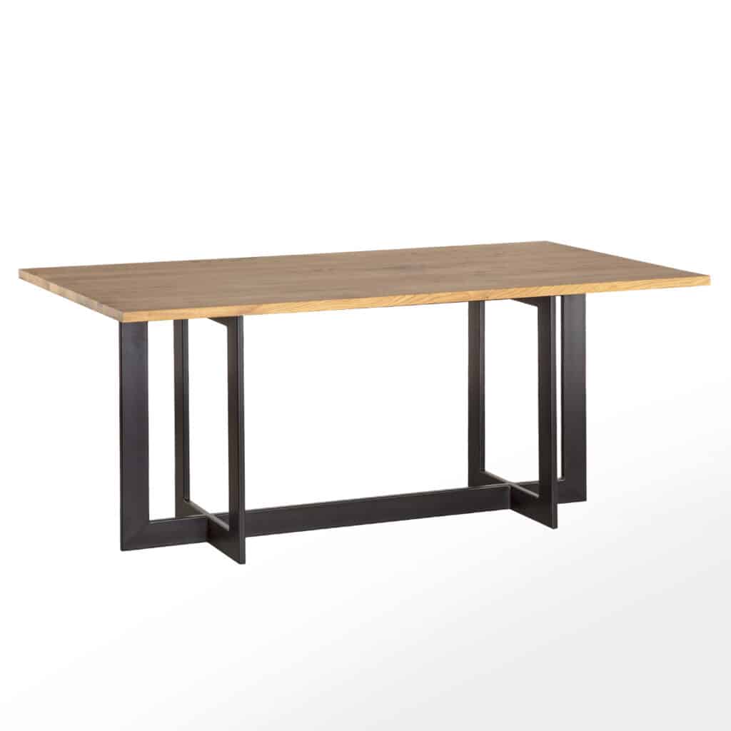 Drewniany stół do jadalni TOLOS z metalowymi nogami